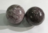 CDN1283 40mm round lilac jasper decorations wholesale