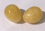 CDN1352 35*45mm egg-shaped yellow jade decorations wholesale