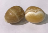 CDN1380 35*45mm egg-shaped yellow calcite decorations wholesale