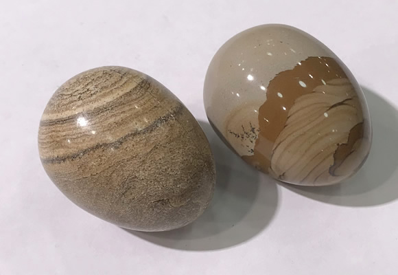 CDN1383 35*45mm egg-shaped picture jasper decorations wholesale