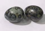 CDN1385 35*45mm egg-shaped kambaba jasper decorations wholesale