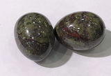 CDN1390 35*45mm egg-shaped dragon blood jasper decorations wholesale