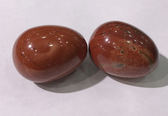 CDN1398 35*45mm egg-shaped red jasper decorations wholesale