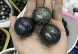 CDN14 35mm round pyrite gemstone decorations wholesale