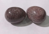 CDN1409 35*45mm egg-shaped red biotite decorations wholesale