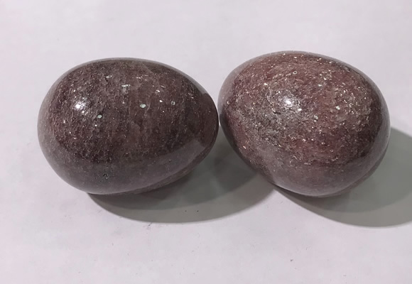 CDN1409 35*45mm egg-shaped red biotite decorations wholesale