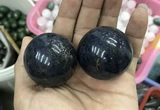 CDN15 40mm round pyrite gemstone decorations wholesale