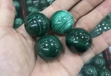 CDN21 25mm round natural malachite gemstone decorations