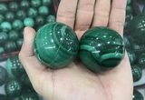 CDN23 40mm round natural malachite gemstone decorations