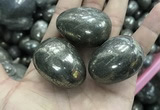 CDN30 28*38mm egg-shaped pyrite gemstone decorations wholesale