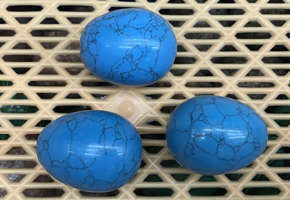 CDN316 30*40mm egg-shaped imitation turquoise decorations wholesale