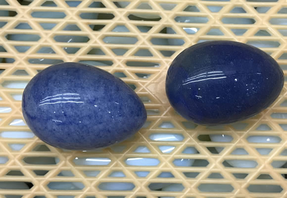 CDN336 35*50mm egg-shaped blue dumortierite decorations wholesale