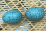 CDN342 35*50mm egg-shaped imitation turquoise decorations wholesale