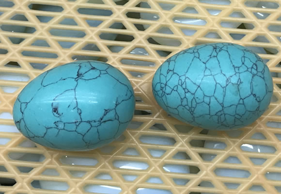 CDN342 35*50mm egg-shaped imitation turquoise decorations wholesale