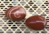 CDN363 35*50mm egg-shaped red jasper decorations wholesale