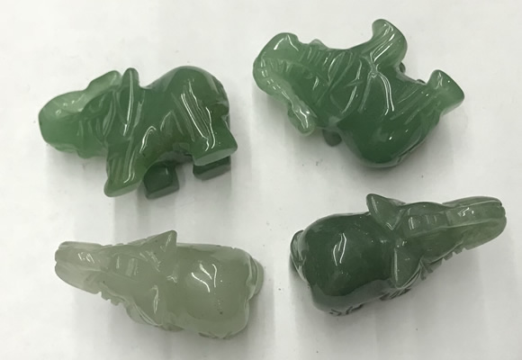 CDN387 20*40*30mm elephant green aventurine decorations wholesale