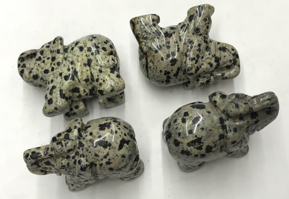 CDN391 20*40*30mm elephant dalmatian jasper decorations wholesale