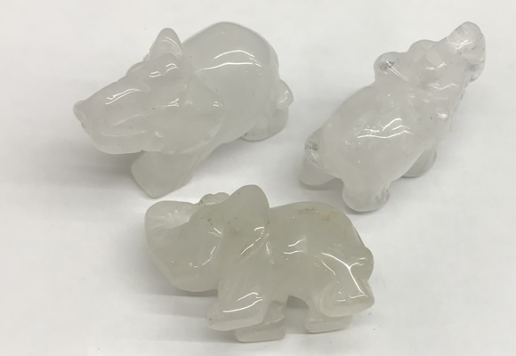 CDN402 25*50*35mm elephant white jade decorations wholesale