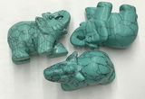 CDN417 25*50*35mm elephant imitation turquoise decorations wholesale