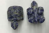 CDN456 38*55*28mm turtle blue spot stone decorations wholesale