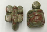 CDN459 38*55*28mm turtle unakite decorations wholesale