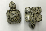 CDN461 38*55*28mm turtle dalmatian jasper decorations wholesale