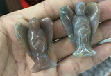 CDN476 30*40mm angel Indian agate decorations wholesale