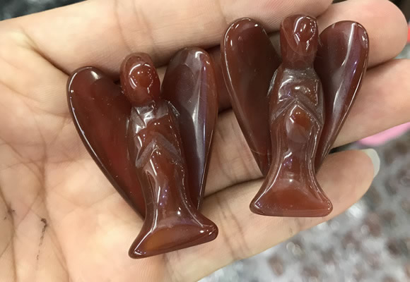 CDN477 30*40mm angel red agate decorations wholesale