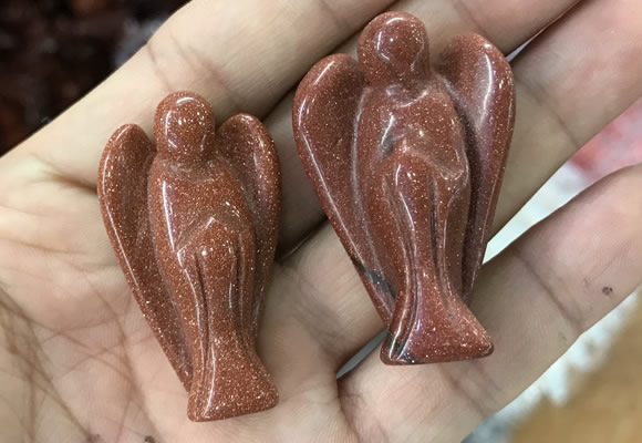 CDN478 30*40mm angel goldstone decorations wholesale