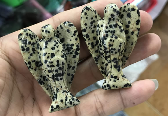 CDN497 35*50mm angel dalmatian jasper decorations wholesale