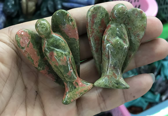 CDN503 35*50mm angel unakite decorations wholesale