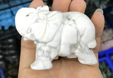 CDN532 35*80*55mm elephant white howlite decorations wholesale