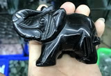 CDN537 35*80*55mm elephant black agate decorations wholesale