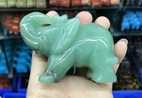 CDN539 35*80*55mm elephant green aventurine decorations wholesale