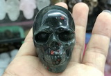 CDN557 35*50*40mm skull blood jasper decorations wholesale