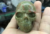 CDN561 35*50*40mm skull unakite decorations wholesale