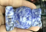 CDN572 35*50mm owl blue spot stone decorations wholesale