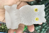 CDN585 50*80mm owl white crystal decorations wholesale