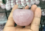 CDN596 32*45mm apple rose quartz decorations wholesale