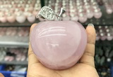 CDN598 55*65mm apple rose quartz decorations wholesale