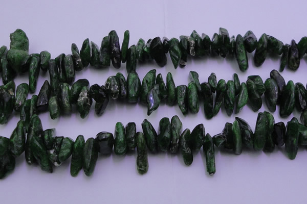 CDP73 15.5 inches 8*22mm - 12*28mm diopside chips gemstone beads