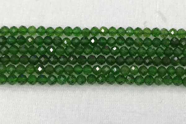 CDP78 15.5 inches 6mm faceted round diopside gemstone beads