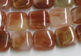 CDQ07 15.5 inches 14*14mm square natural red quartz beads wholesale