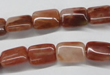 CDQ19 15.5 inches 8*10mm rectangle natural red quartz beads wholesale