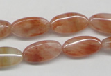 CDQ24 15.5 inches 10*17mm oval natural red quartz beads wholesale