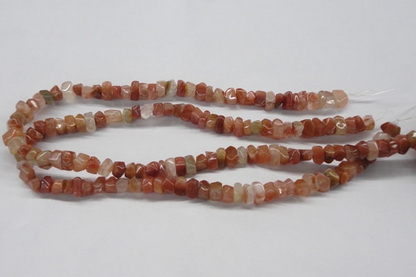 CDQ28 15.5 inches 7*10mm nugget natural red quartz beads