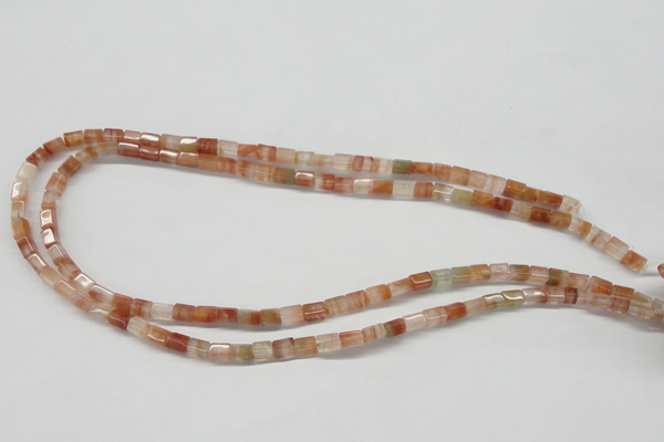 CDQ34 15.5 inches 4*6mm cuboid natural red quartz beads wholesale