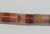 CDQ36 15.5 inches 8*8mm cube natural red quartz beads wholesale