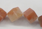 CDQ39 15.5 inches 12*12mm cube natural red quartz beads wholesale