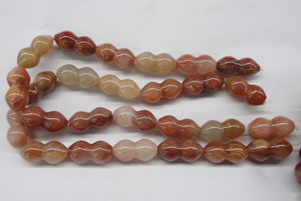 CDQ42 15.5 inches 15*30mm calabash natural red quartz beads